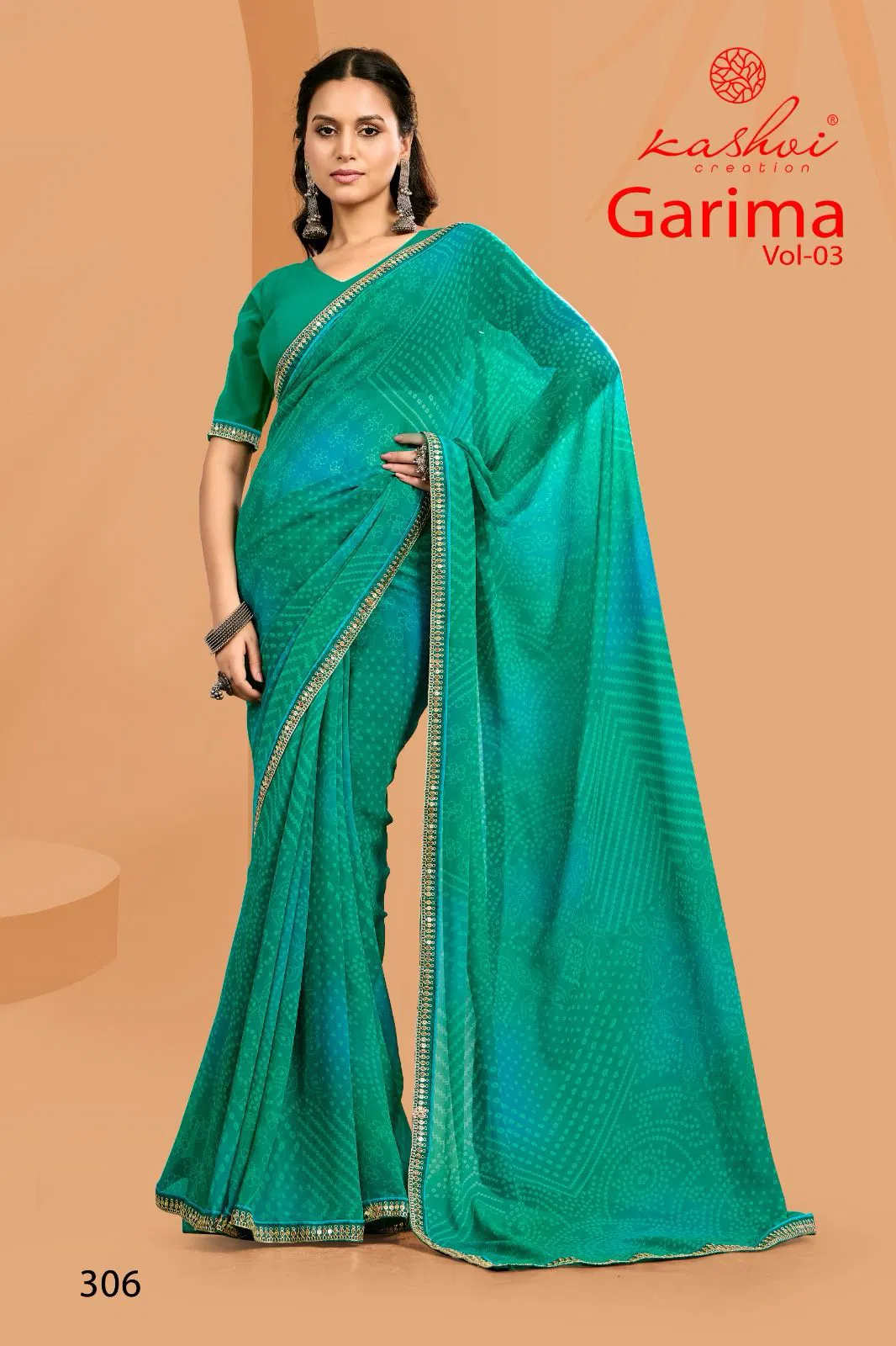Garima Vol 3 By Kashvi Georgette Bandhej Printed Saree Orders In India